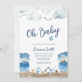 Oh Baby Nautical Baby shower Invitation (Devant)