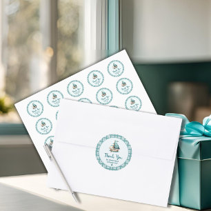 "Oh, Baby" Nautische dank u Sticker Zeilboot