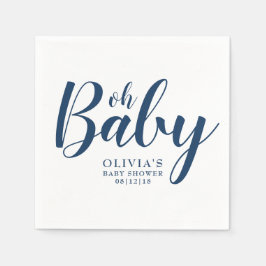 Oh Baby - Navy Blue Baby shower Servet