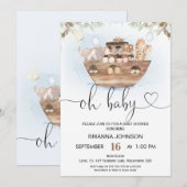 Oh Baby Noah's Arch Baby shower Invitation (Devant / Derrière)
