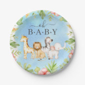 Oh Baby Oerwoud Baby shower 7" Bord (Voorkant)