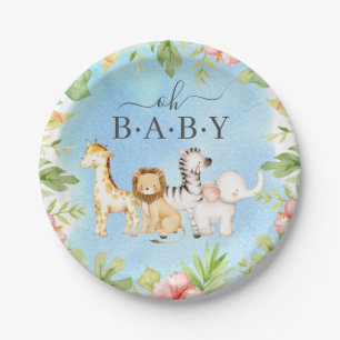 Oh Baby Oerwoud Baby shower 7" Bord