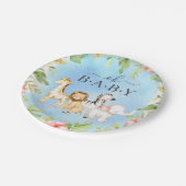 Oh Baby Oerwoud Baby shower 7" Bord (Gekanteld)