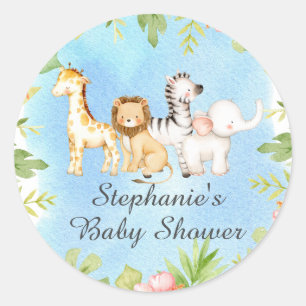 Oh Baby Oerwoud Baby shower gunst Ronde Sticker