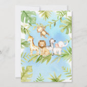 Oh Baby Oerwoud Baby shower Uitnodiging (Achterkant)