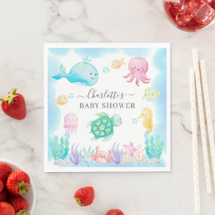 Oh Baby onder het Baby shower van het Zee Servet
