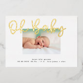 Oh Baby or Foil Funky Fun Baby Faire-part (Recto)
