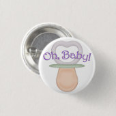 Oh, Baby! Pacificeerontwerp Ronde Button 3,2 Cm (Voorkant /achterkant)
