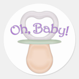 Oh, Baby! Pacifier-ontwerp Ronde Sticker