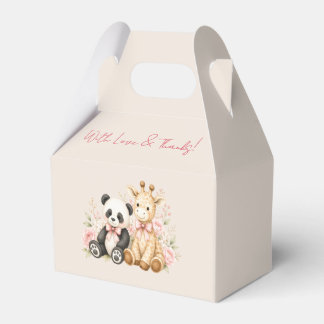 Oh Baby Panda en Giraffe Baby Shower Bedankdoosjes