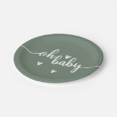 Oh baby papieren bordje (Gekanteld)