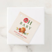 Oh Baby Pasta & Fopspenen Baby shower Bedankjes Labels (In situ)