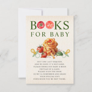 Oh Baby Pasta & Pacifiers Baby Shower Boek Verzoek Kaart