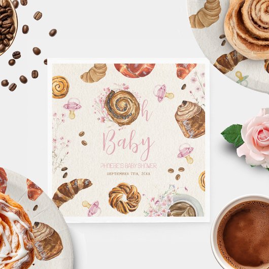 Oh Baby Pastries + Pacifiers Meisje Baby shower Servet