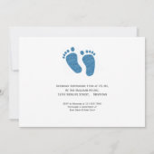 Oh Baby Photo Blue Boy Baby shower Invitation (Dos)