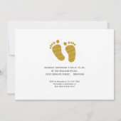 Oh Baby Photo Jaune Pieds Baby shower Invitation (Dos)