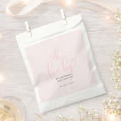 Oh Baby Pink Script Minimal Baby Shower  Bedankzakje (Geknipt)
