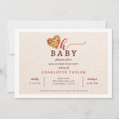 Oh Baby Pizza Baby shower Invitation - Fun Food-Th (Devant)