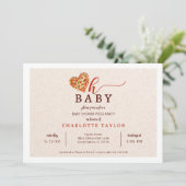 Oh Baby Pizza Baby shower Invitation - Fun Food-Th (Debout devant)