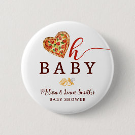 Oh Baby Pizza en Fopspenen Baby shower Button – F