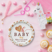 Oh Baby Pizza en Fopspenen Baby shower Papier Plat Papieren Bordje (Feest)