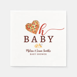 Oh Baby Pizza en Fopspenen Baby shower servetten -