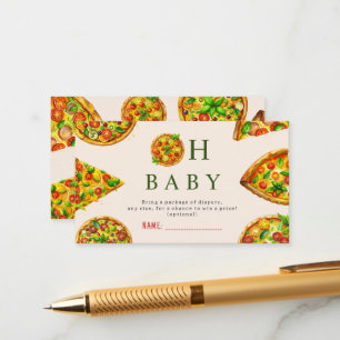 Oh Baby Pizza Tomatoes Olivia Groen Baby shower Informatiekaartje