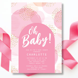 Oh Baby Pois Baby shower Invitation