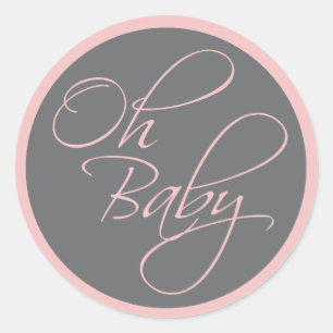 Oh Baby Posh Baby Meisje Ronde Sticker