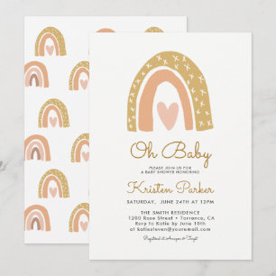 Oh Baby Rainbow Baby shower cartes d'invitation