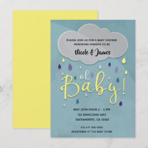 Oh Baby Regen Douchewolk Weer Unisex Spetter Kaart