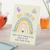 Oh Baby Regenboog Viering Reclamebord Met Voetstuk (Insitu)