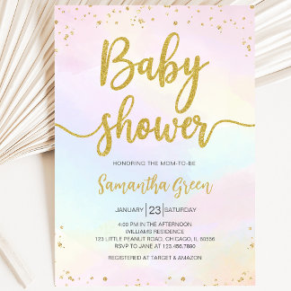 Oh Baby regenboogBaby shower Kaart