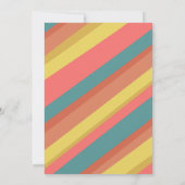 Oh Baby Retro Rainbow Baby shower Invitation (Dos)