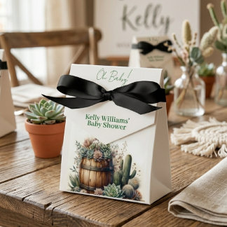 Oh Baby! Rustic Succulents & Cacti Baby Shower Bedankdoosjes