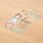 Oh Baby Safari Animal Boy's Baby shower Acryl Uitnodigingen (Laagn)