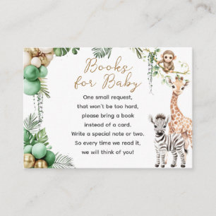 Oh Baby Safari Animal Oerwoud Green Baby shower Informatiekaartje