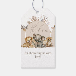 Oh Baby Safari Animals Boho Baby shower bedankt Cadeaulabel
