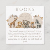 Oh Baby Safari Animals Boho Baby shower book Informatiekaartje (Voorkant)