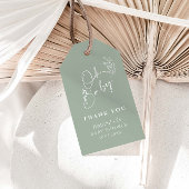 Oh Baby Sage Groen Modern Baby shower Dank u Cadeaulabel