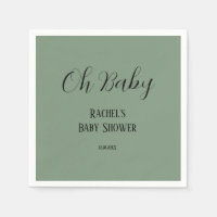 Oh Baby Saliegroen Script Mooie Moderne Baby Showe