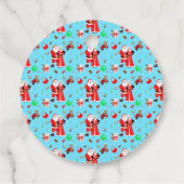 Oh Baby Santa & Mrs Claus Baby shower Dank u Bedankjes Labels (Achterkant)