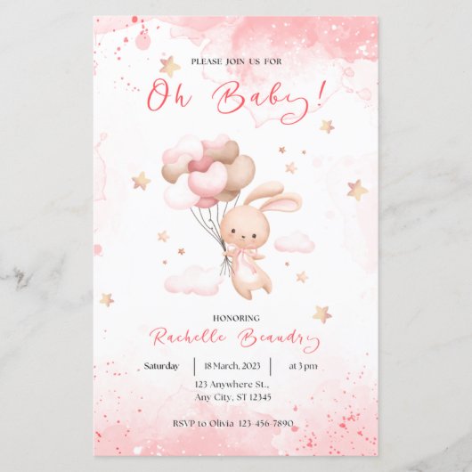 Oh baby schattig dierenkonijn (Voorkant)