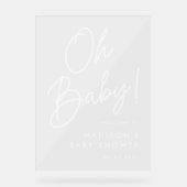 Oh Baby Script Baby shower Bienvenue (Recto)
