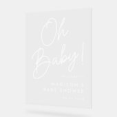 Oh Baby Script Baby shower Bienvenue (Angle)