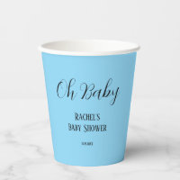 Oh Baby Script Jongens Meisjes Baby shower Sky Blu