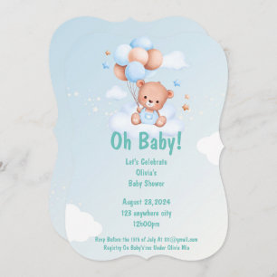 OH BABY SHOWER BÉBÉ INVITATION POUR LES GARÇONS
