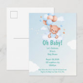 OH BABY SHOWER BÉBÉ INVITATION POUR LES GARÇONS (Devant / Derrière)