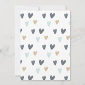 Oh Baby shower Blue Boho Rainbow Invitation (Dos)