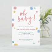 Oh Baby shower Invitation (Debout devant)